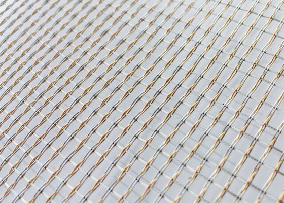Fil tissé inoxydable de cuivre Mesh Laminated Glass Anti Acid 0.6mm