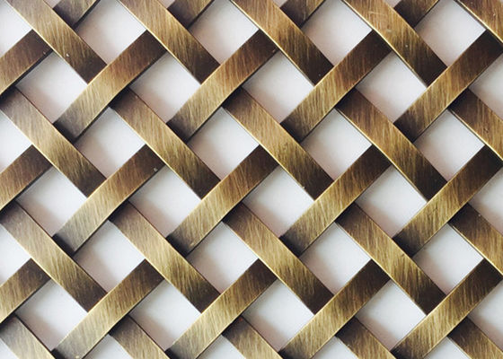 L'antiquité a plaqué la largeur décorative en laiton de Mesh Grilles Square Hole 1m de fil