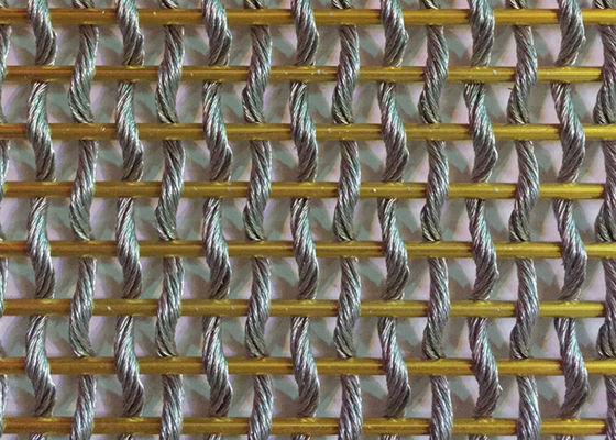 Diviseur de pièce flexible antiusure d'acier inoxydable Mesh Screen Plain Woven For