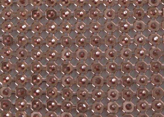 revêtement antiusure de séparation de décor de tissu de 4mm Dia Woven Aluminum Metal Sequin