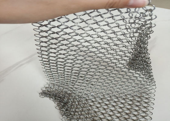 Halls d'acier inoxydable Ring Mesh Plain Woven For Exhibition en métal de SS316 HDG PVD