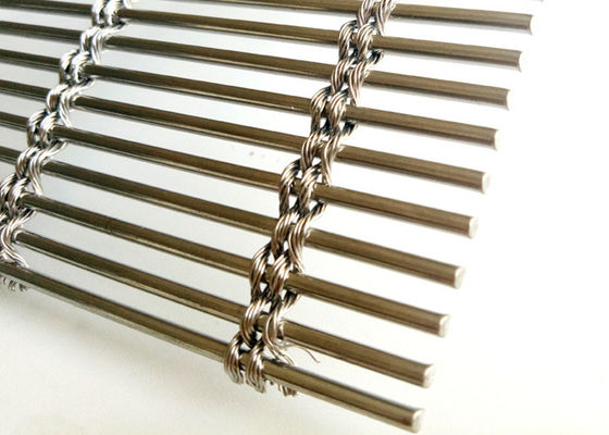 Fil architectural Mesh Cladding d'acier inoxydable du câble 1mmx4 en métal